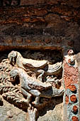 Old Bagan Myanmar. The Mingala Zedi. Well-preserved glazed Jataka plaques. 